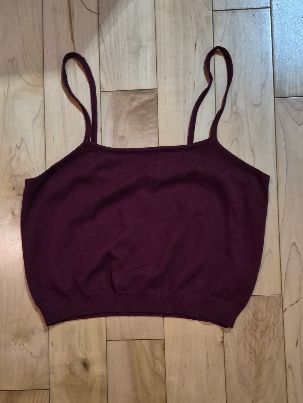 Cider Women's Size Small Burgundy Knit Camisole Tank